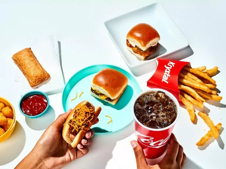 Various Krystal food items